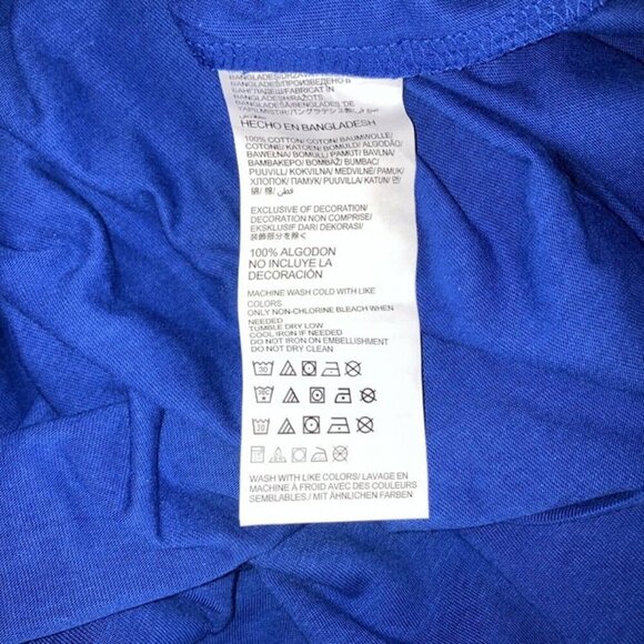 Fanatics Size 5XL Men's Blue Detroit Pistons Logo T-Shirt 100% Cotton Crew Neck. - Picture 4 of 9